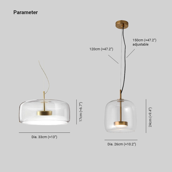Retro Pendelleuchte aus Metall und Glas – Goldene Hängelampe für Schlafzimmer und Wohnräume, Energieeffiziente LED-Beleuchtung 3