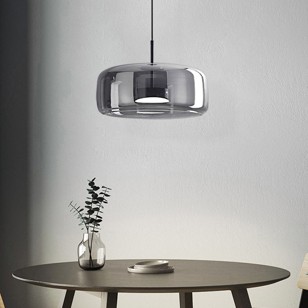 Retro Pendelleuchte aus Metall und Glas – Goldene Hängelampe für Schlafzimmer und Wohnräume, Energieeffiziente LED-Beleuchtung 8