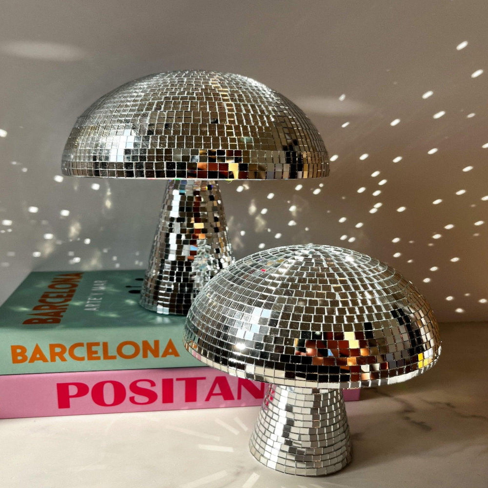 Retro Pilzlampe – Disco Ball Lampe Mit Glitzer-Effekt Für Wohnzimmer Und Partys 2