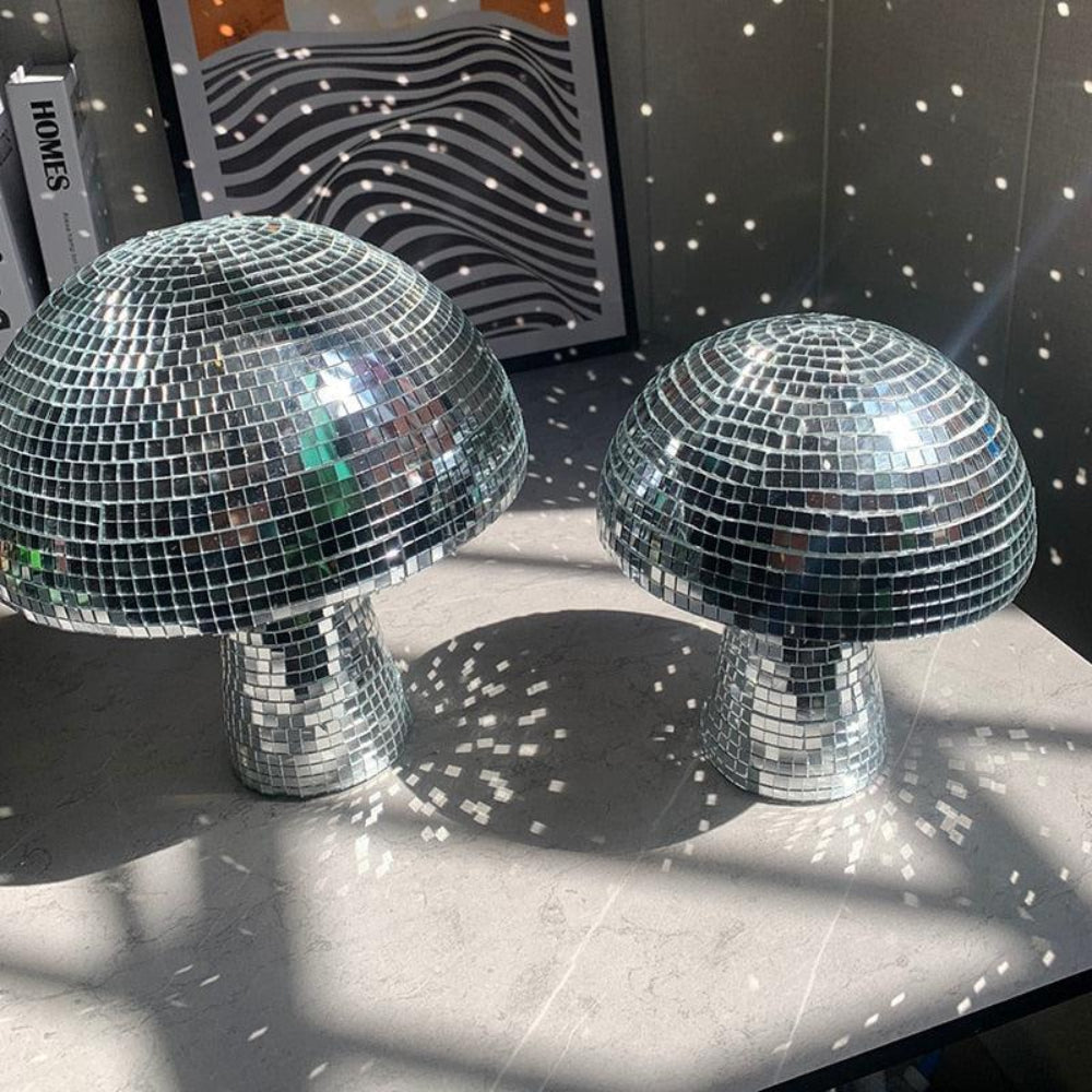 Retro Pilzlampe – Disco Ball Lampe Mit Glitzer-Effekt Für Wohnzimmer Und Partys 4