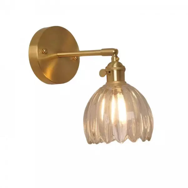 Retro Wandleuchte Innen – Tulpen Glas Wandlampe Mit Schalter für Gemütliche Atmosphäre 0