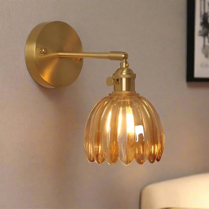 Retro Wandleuchte Innen – Tulpen Glas Wandlampe Mit Schalter für Gemütliche Atmosphäre 1