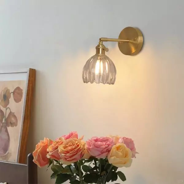 Retro Wandleuchte Innen – Tulpen Glas Wandlampe Mit Schalter für Gemütliche Atmosphäre 2