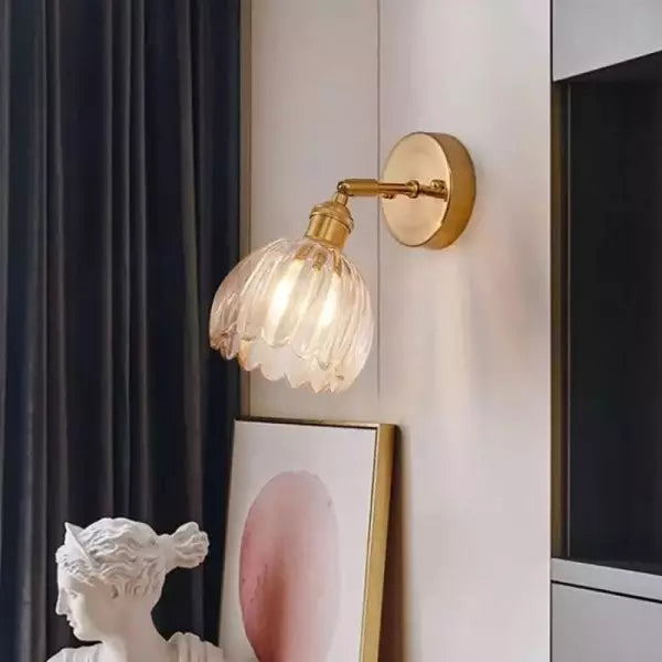 Retro Wandleuchte Innen – Tulpen Glas Wandlampe Mit Schalter für Gemütliche Atmosphäre 4