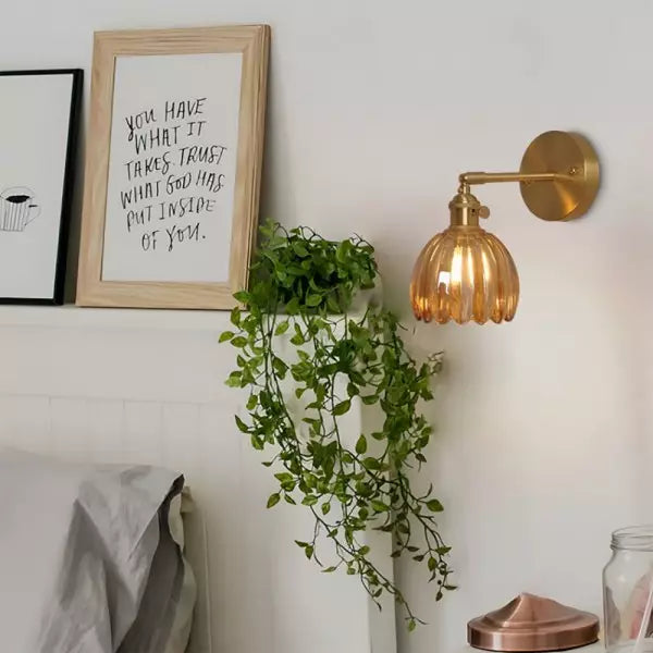 Retro Wandleuchte Innen – Tulpen Glas Wandlampe Mit Schalter für Gemütliche Atmosphäre 5