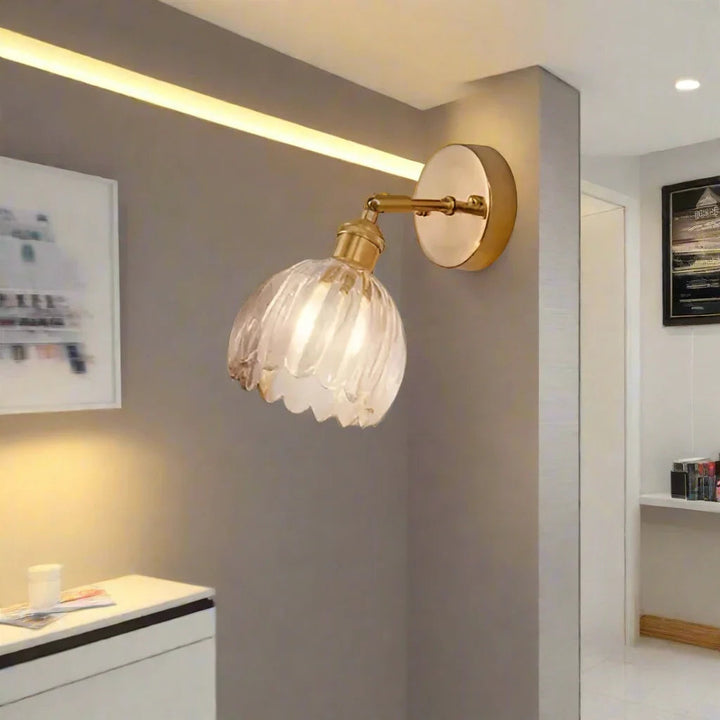 Retro Wandleuchte Innen – Tulpen Glas Wandlampe Mit Schalter für Gemütliche Atmosphäre 6