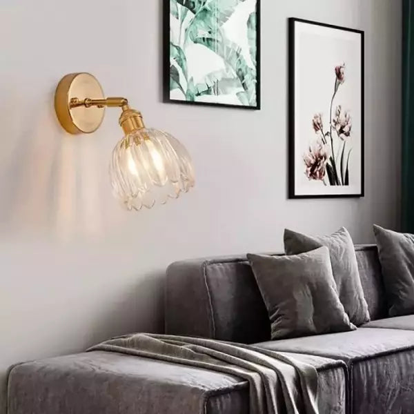 Retro Wandleuchte Innen – Tulpen Glas Wandlampe Mit Schalter für Gemütliche Atmosphäre 8