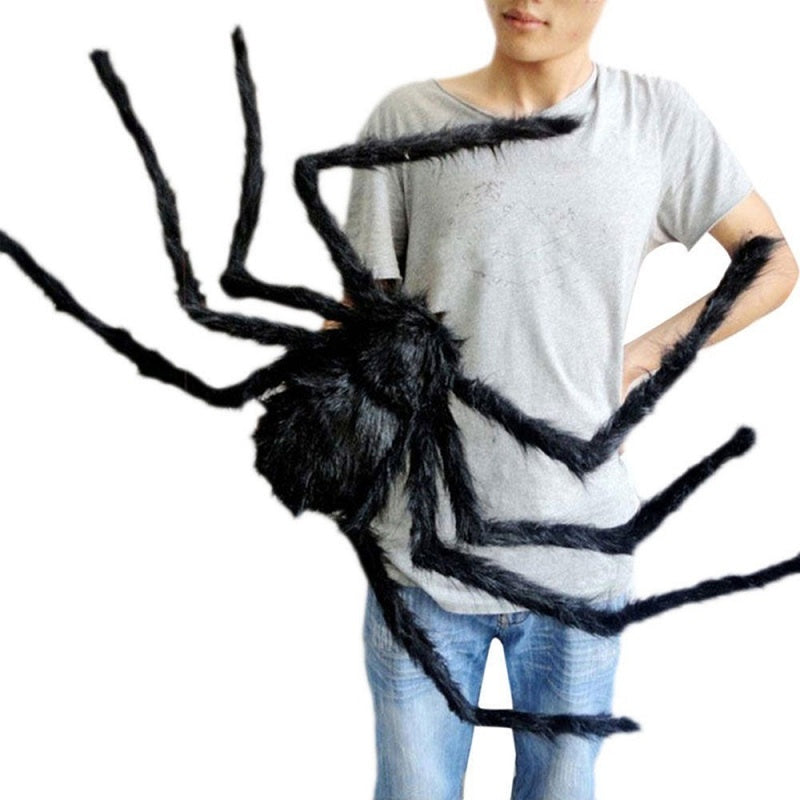Riesige Halloween-Spinnen-Dekoration – 200 cm Gruselige Deko für Innen und Außen 1