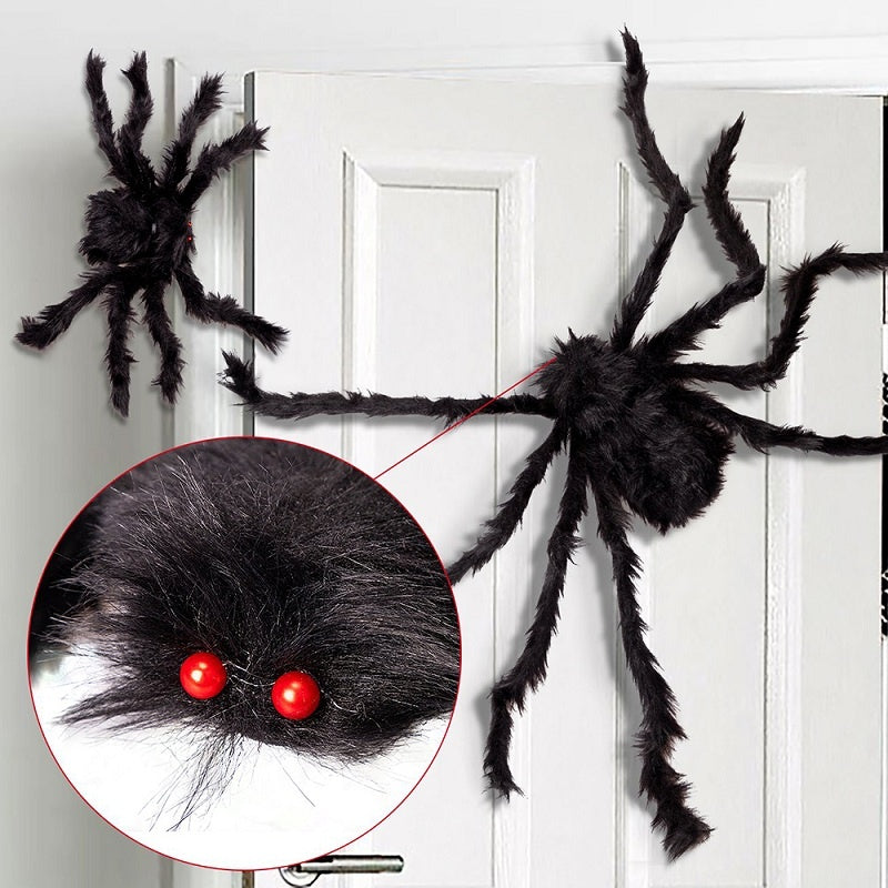 Riesige Halloween-Spinnen-Dekoration – 200 cm Gruselige Deko für Innen und Außen 5