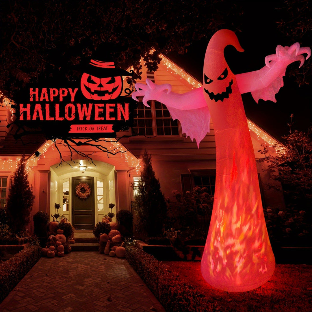 Riesiger Aufblasbarer Halloween Geist Mit LED - Gruselige Garten Deko für Halloween Feierlichkeiten 3