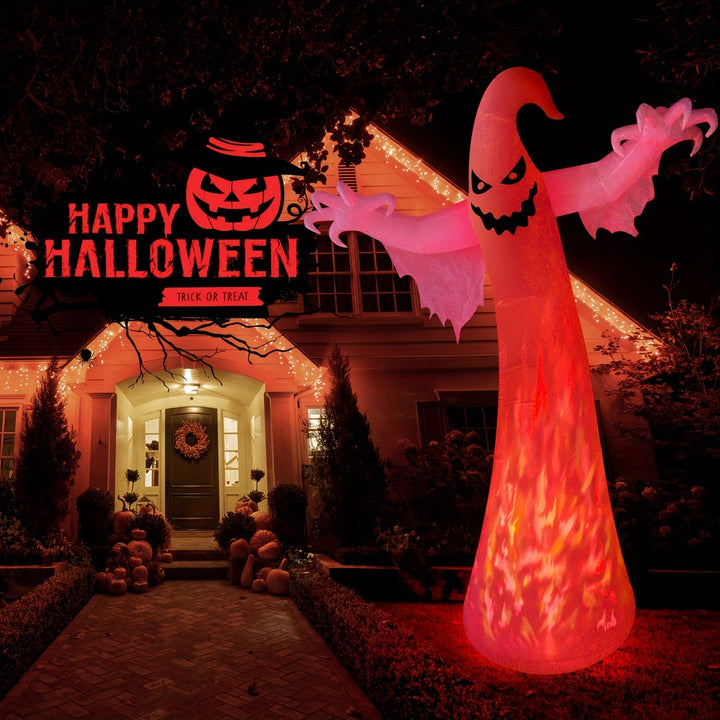 Riesiger Aufblasbarer Halloween Geist Mit LED - Gruselige Garten Deko für Halloween Feierlichkeiten 3