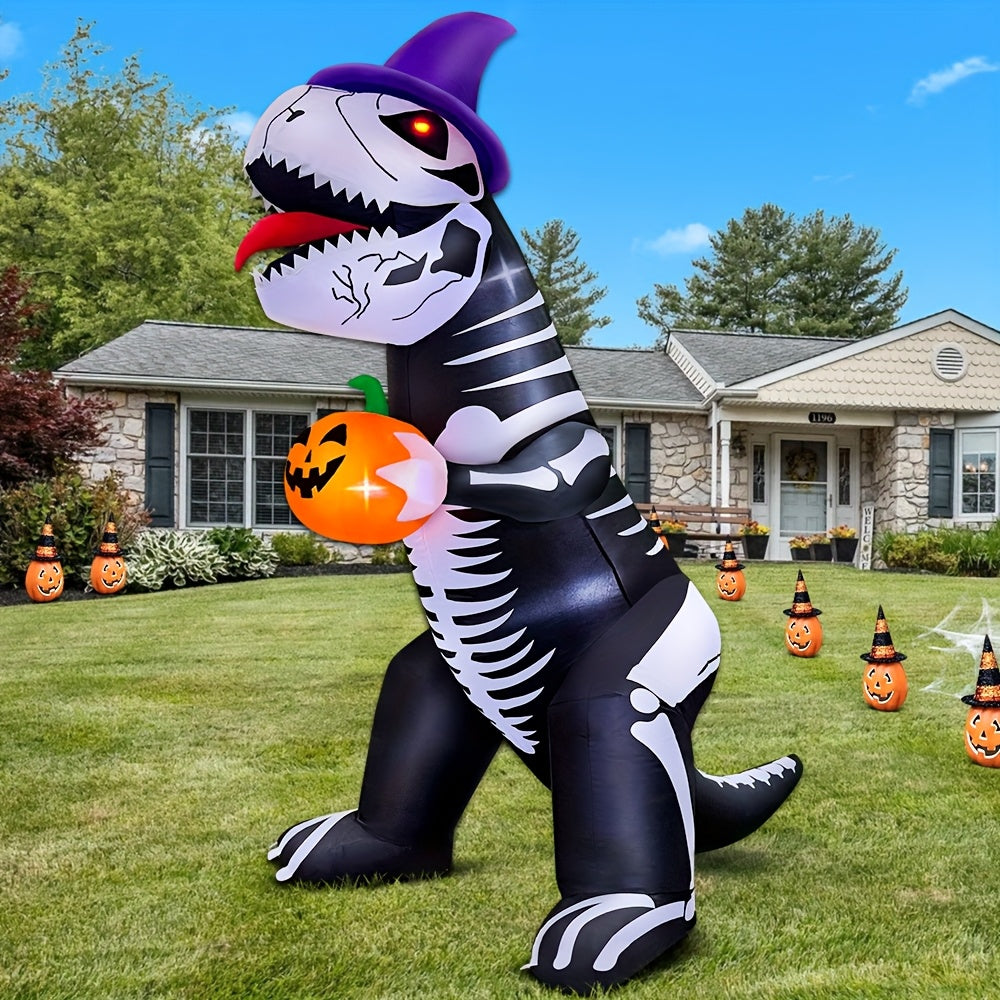 Riesiges aufblasbares Dinosaurier-Skelett für Halloween mit LED-Beleuchtung 1