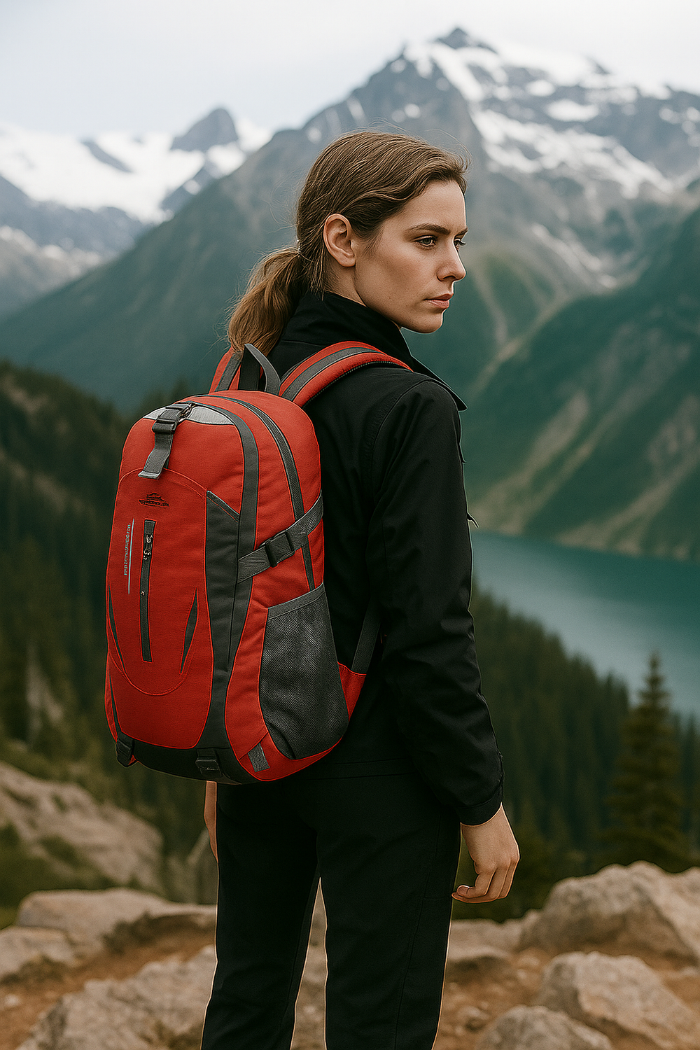 Robuster Wasserfester Rucksack für Damen und Herren mit Ergonomischer Trageform 1