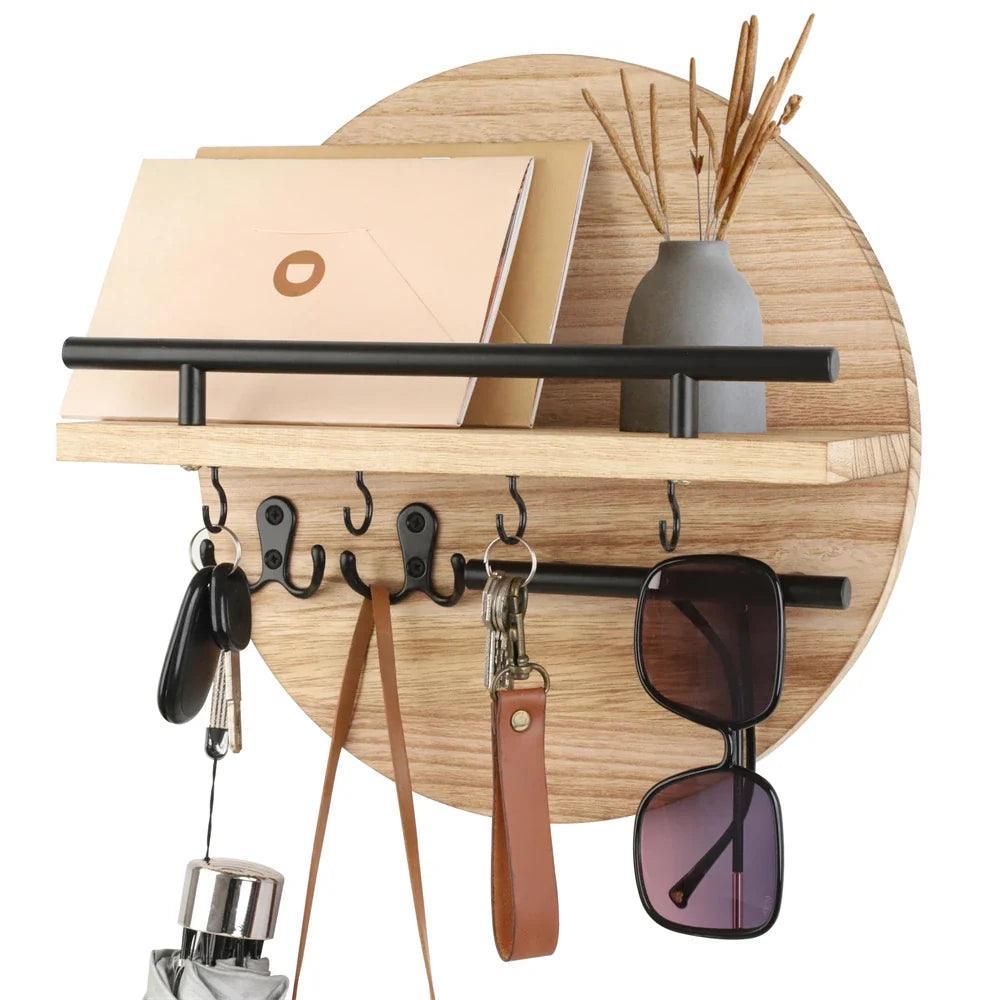 Runde Schlüsselhalter aus Holz – Umweltfreundliches und elegantes Design für eine organisierte Aufbewahrung 6