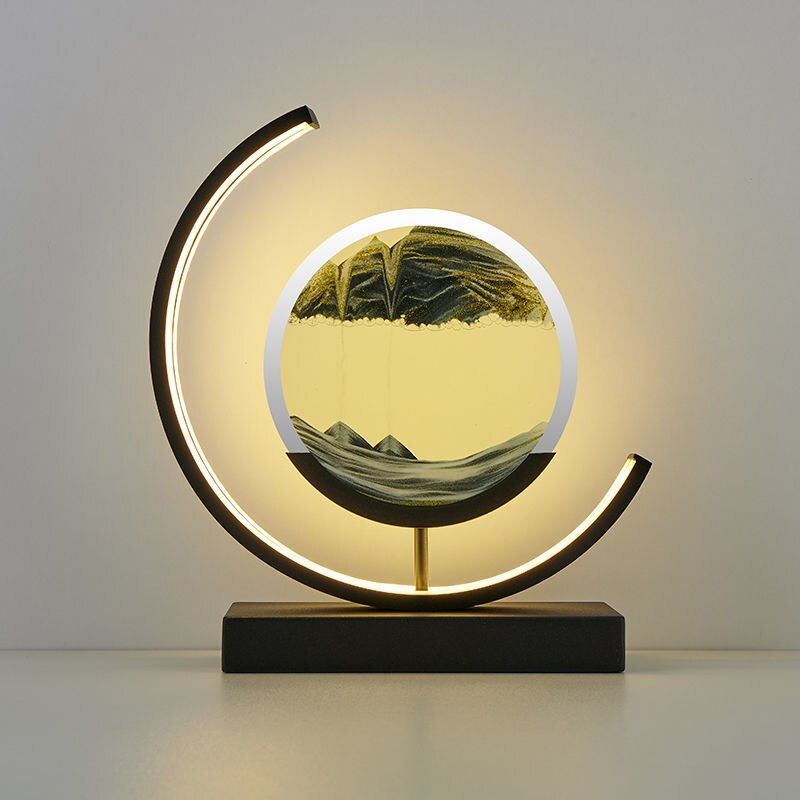 Sandlicht Tischlampe mit 3D Sanddesign – Beruhigende LED Tischleuchte für Zuhause und Büro 11