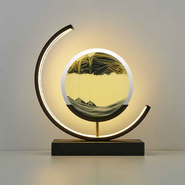 Sandlicht Tischlampe mit 3D Sanddesign – Beruhigende LED Tischleuchte für Zuhause und Büro 11