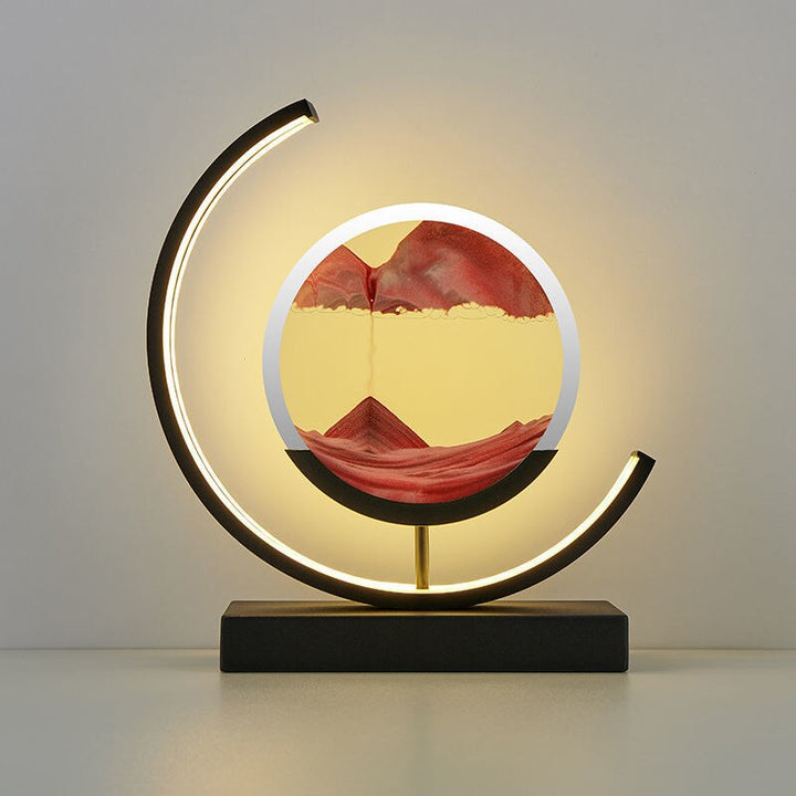 Sandlicht Tischlampe mit 3D Sanddesign – Beruhigende LED Tischleuchte für Zuhause und Büro 12