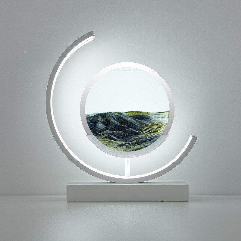 Sandlicht Tischlampe mit 3D Sanddesign – Beruhigende LED Tischleuchte für Zuhause und Büro 13