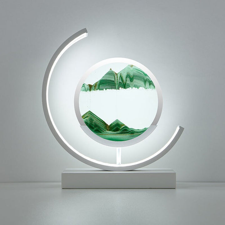 Sandlicht Tischlampe mit 3D Sanddesign – Beruhigende LED Tischleuchte für Zuhause und Büro 15