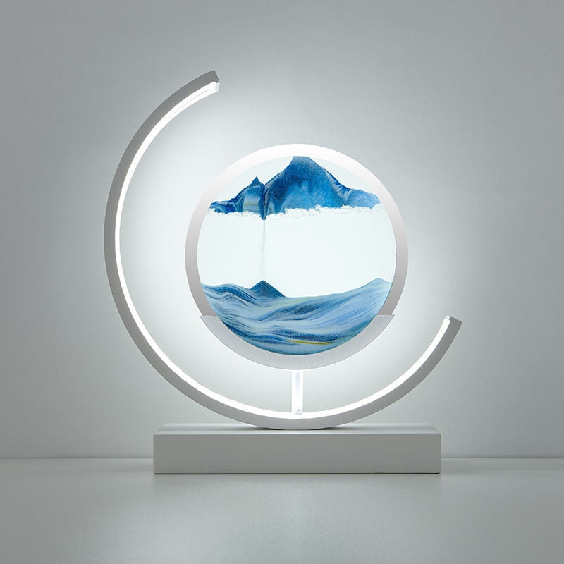 Sandlicht Tischlampe mit 3D Sanddesign – Beruhigende LED Tischleuchte für Zuhause und Büro 17