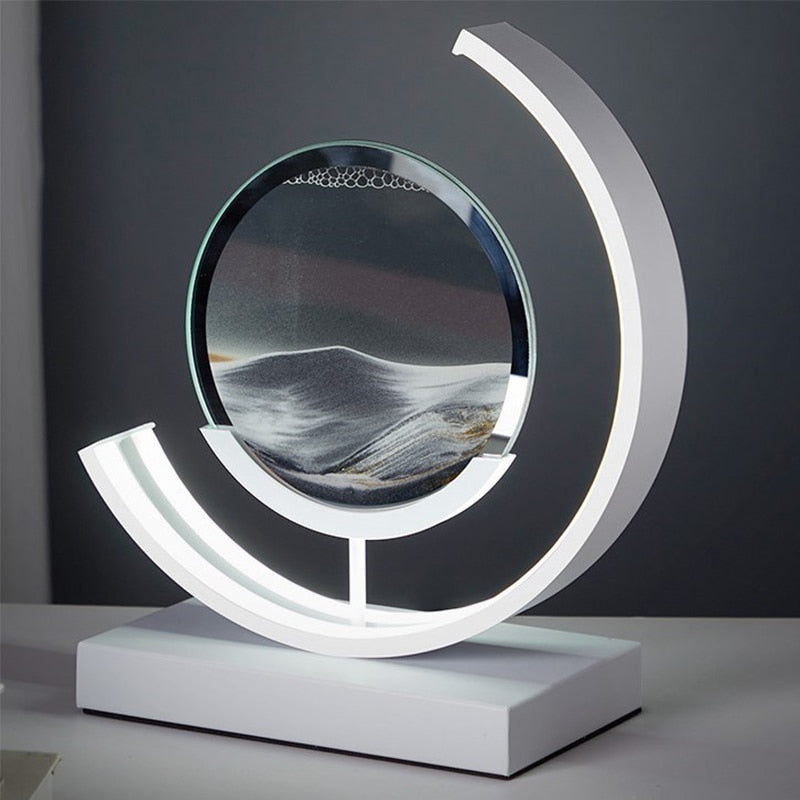 Sandlicht Tischlampe mit 3D Sanddesign – Beruhigende LED Tischleuchte für Zuhause und Büro 6