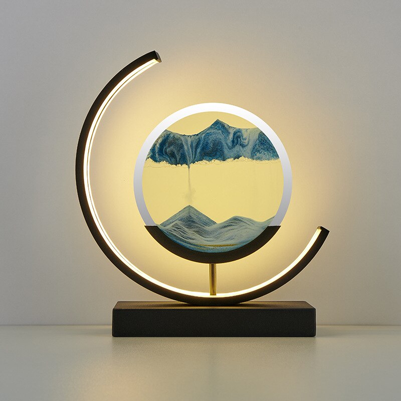Sandlicht Tischlampe mit 3D Sanddesign – Beruhigende LED Tischleuchte für Zuhause und Büro 8