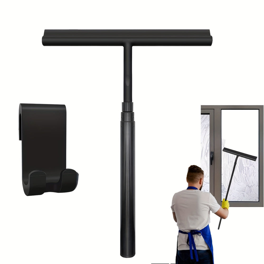 Sanitair Deluxe – Teleskop Duschewisser 2-in-1 mit 120 cm Verlängerung für streifenfreies Reinigen 1