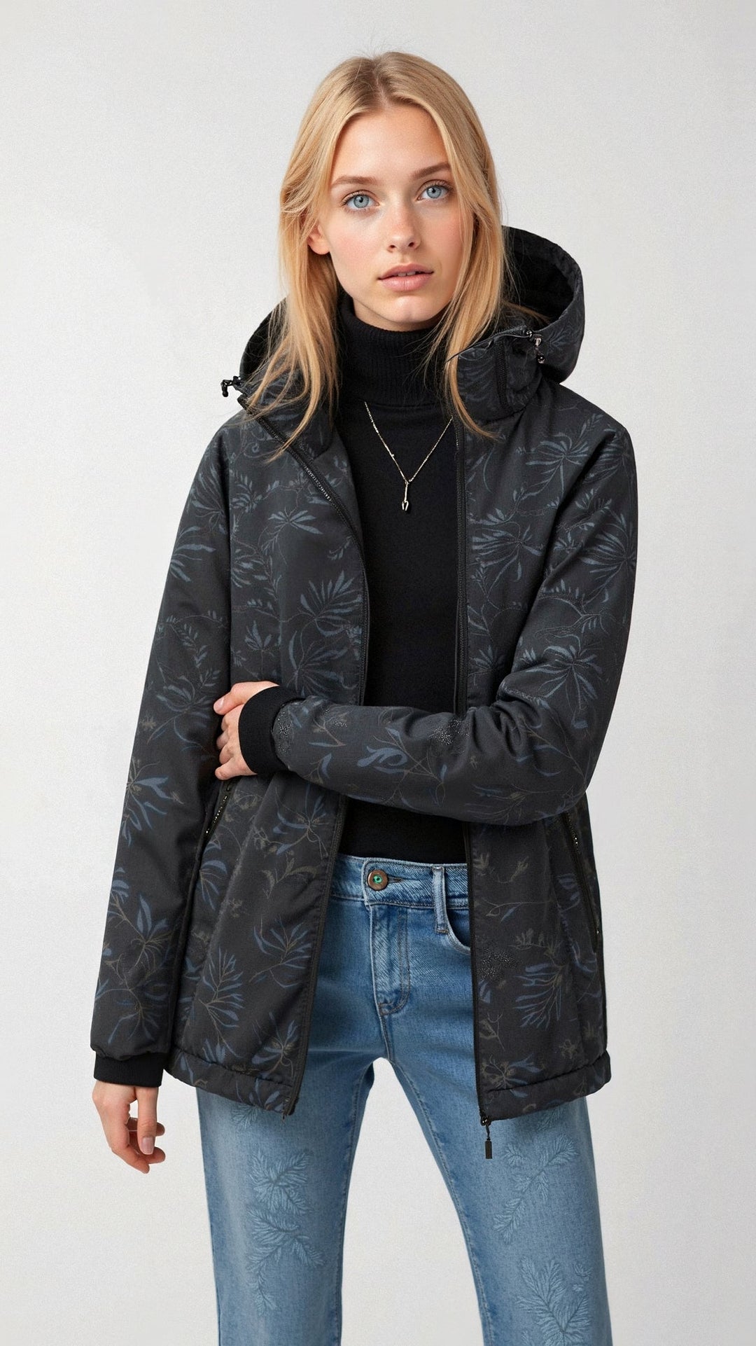 Sanne – Bedruckte Outdoorjacke Damen mit Kapuze für Komfort und Stil 4