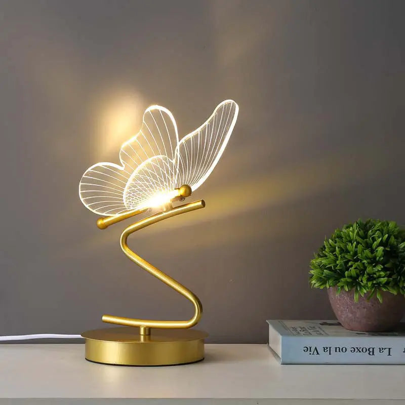 Schmetterlings LED Tischlampe mit Einstellbarer Beleuchtung – Elegante Nachttischlampe für Wohnräume und Büros 1