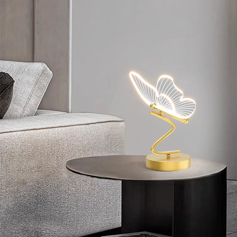 Schmetterlings LED Tischlampe mit Einstellbarer Beleuchtung – Elegante Nachttischlampe für Wohnräume und Büros 2