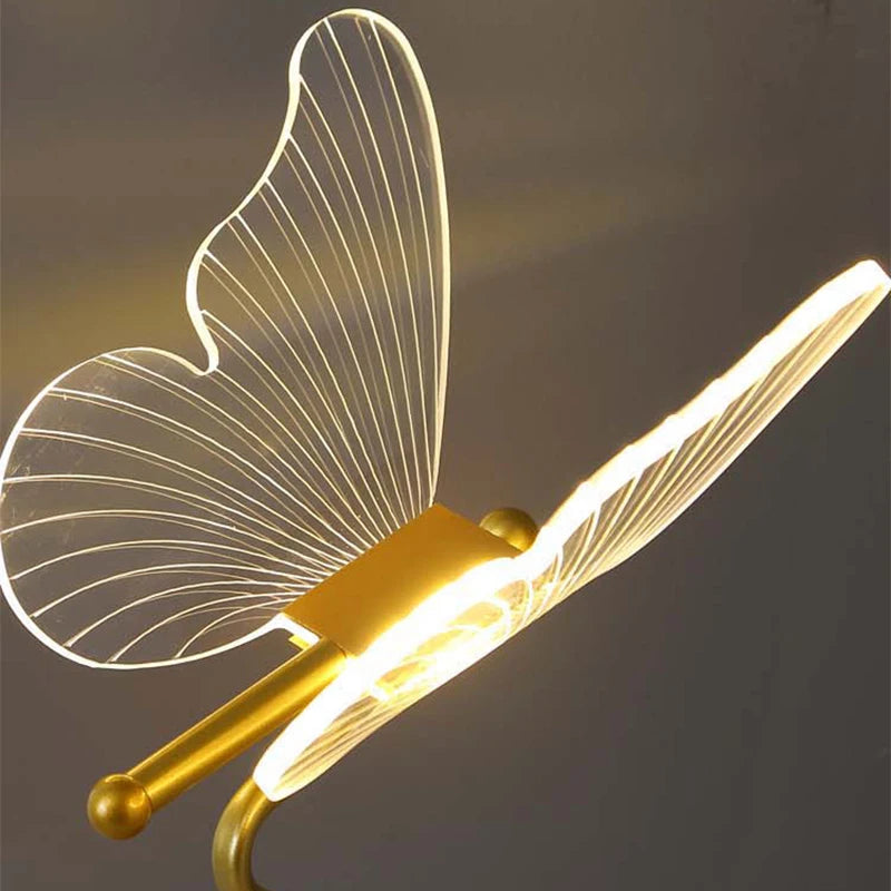 Schmetterlings LED Tischlampe mit Einstellbarer Beleuchtung – Elegante Nachttischlampe für Wohnräume und Büros 5