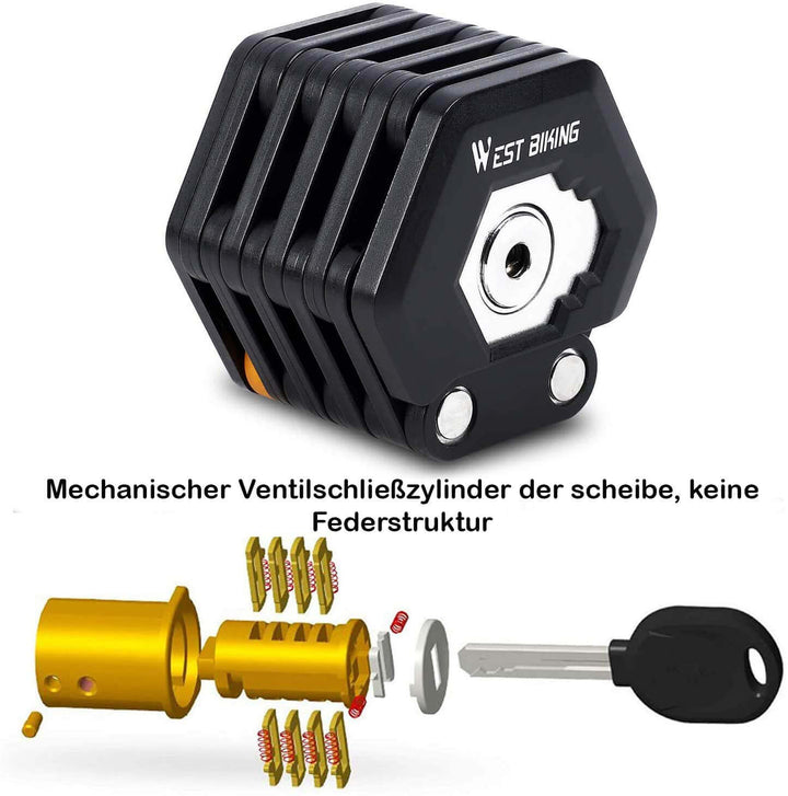 SecureLock™ Abus Fahrradschloss – Hochsicheres Falt-Diebstahlschutz für Fahrräder 6