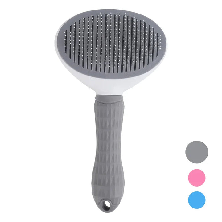 Selbstreinigende Haustierbürste für Hunde und Katzen – Ergonomisches Design, Geeignet für Alle Felltypen 0