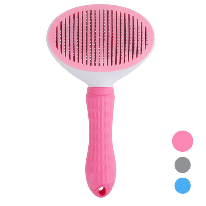 Selbstreinigende Haustierbürste für Hunde und Katzen – Ergonomisches Design, Geeignet für Alle Felltypen 5
