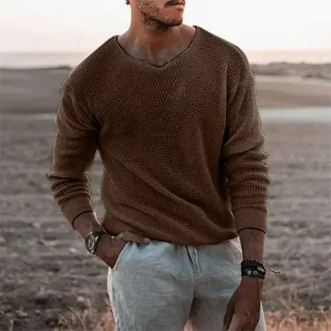 Sigfried – Warmer Herrenpullover mit Langarm aus sanftem Strickmaterial für Komfort und Stil 3