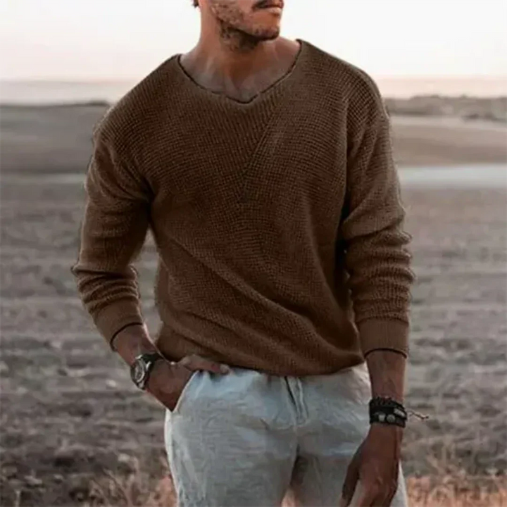 Sigfried – Warmer Herrenpullover mit Langarm aus sanftem Strickmaterial für Komfort und Stil 3