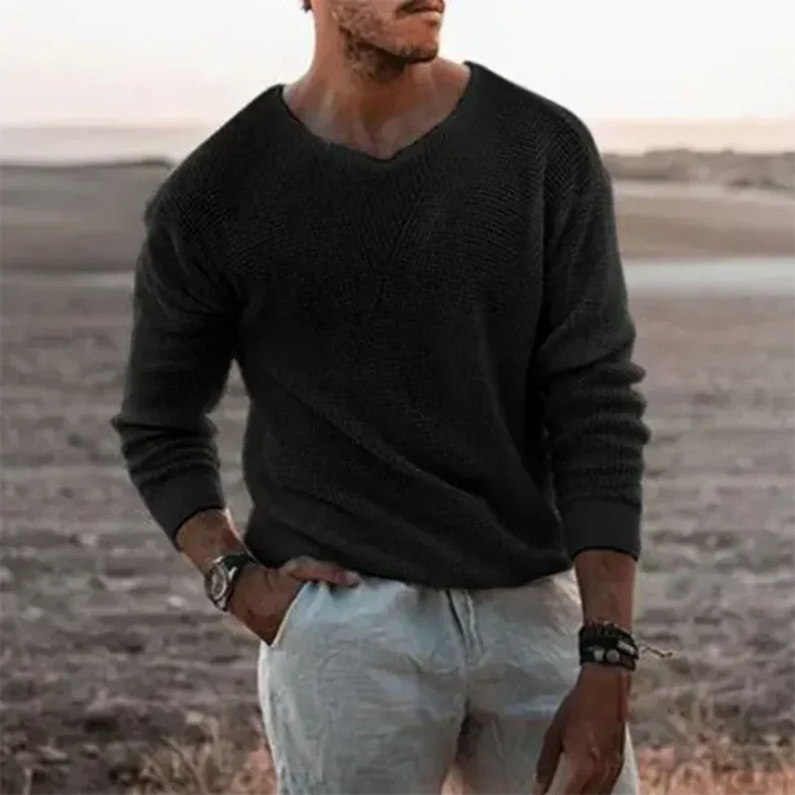 Sigfried – Warmer Herrenpullover mit Langarm aus sanftem Strickmaterial für Komfort und Stil 4