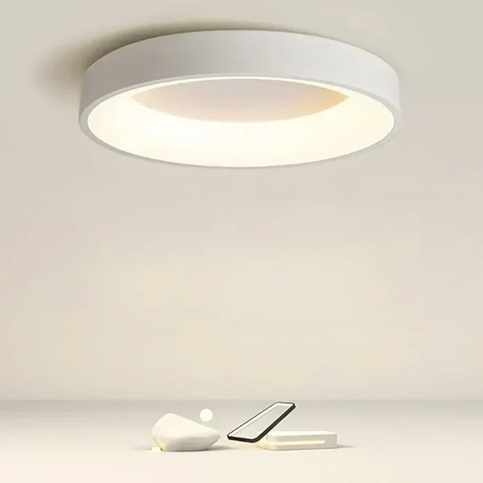 Skandinavische LED Deckenlampe – Runde Deckenleuchte für Wohnzimmer, Warmweißlicht 1