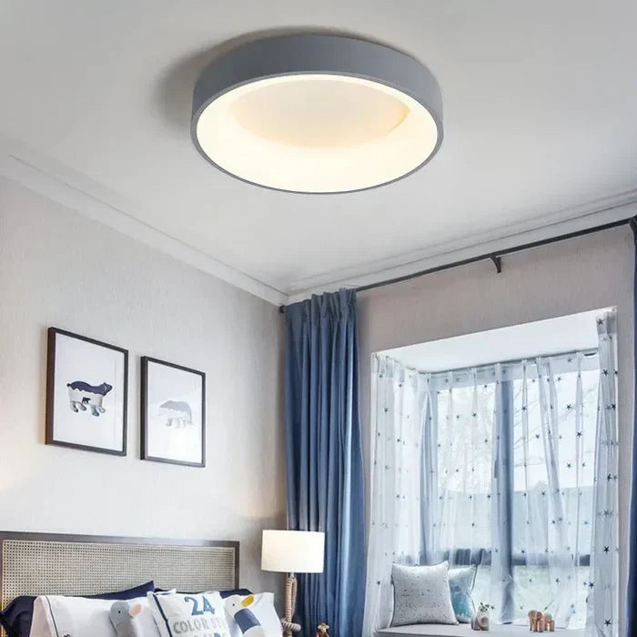 Skandinavische LED Deckenlampe – Runde Deckenleuchte für Wohnzimmer, Warmweißlicht 4