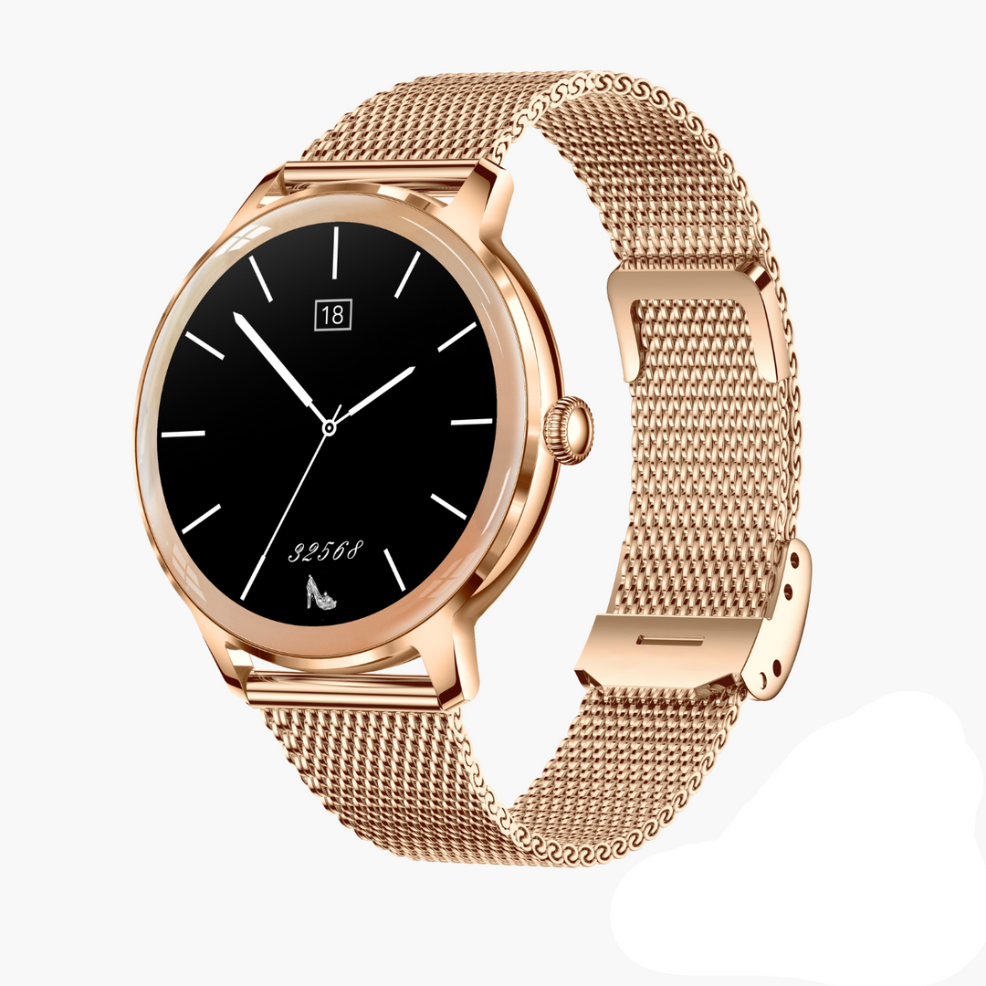 Smartwatch mit Fitness-Tracking, Benachrichtigungen und Wasserbeständigkeit – Elegantes Design für Aktivitätsbewusste 0