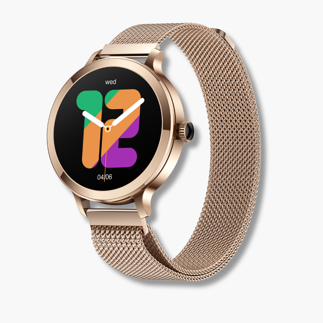 Smartwatch mit Fitness-Tracking, Wasserfest und Benachrichtigungsfunktion – Kompatibel mit Smartphones, Lange Akkulaufzeit 0