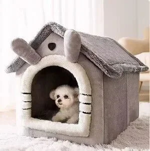 SnugglyNest – Weiches Hundenhaus Für Drinnen Mit Abnehmbarem Kissen, Komfortabel Und Warm 0