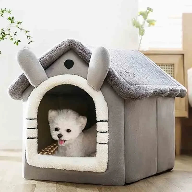 SnugglyNest – Weiches Hundenhaus Für Drinnen Mit Abnehmbarem Kissen, Komfortabel Und Warm 1