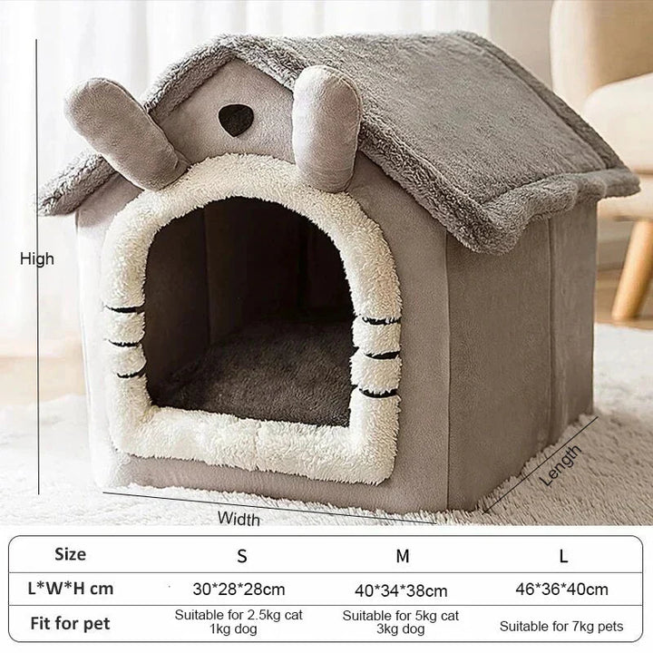 SnugglyNest – Weiches Hundenhaus Für Drinnen Mit Abnehmbarem Kissen, Komfortabel Und Warm 2