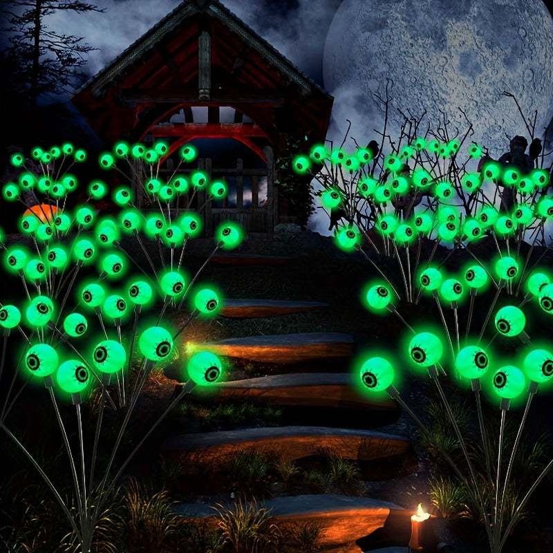 Solar Gartenlampen mit Leuchtenden Augen – Wetterfeste LED Gartenleuchten für Halloween 1