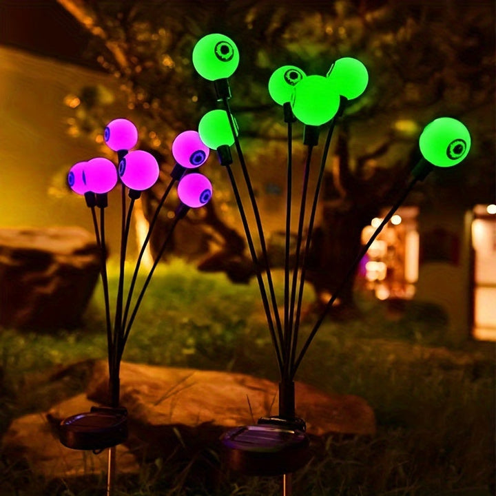 Solar Gartenlampen mit Leuchtenden Augen – Wetterfeste LED Gartenleuchten für Halloween 3