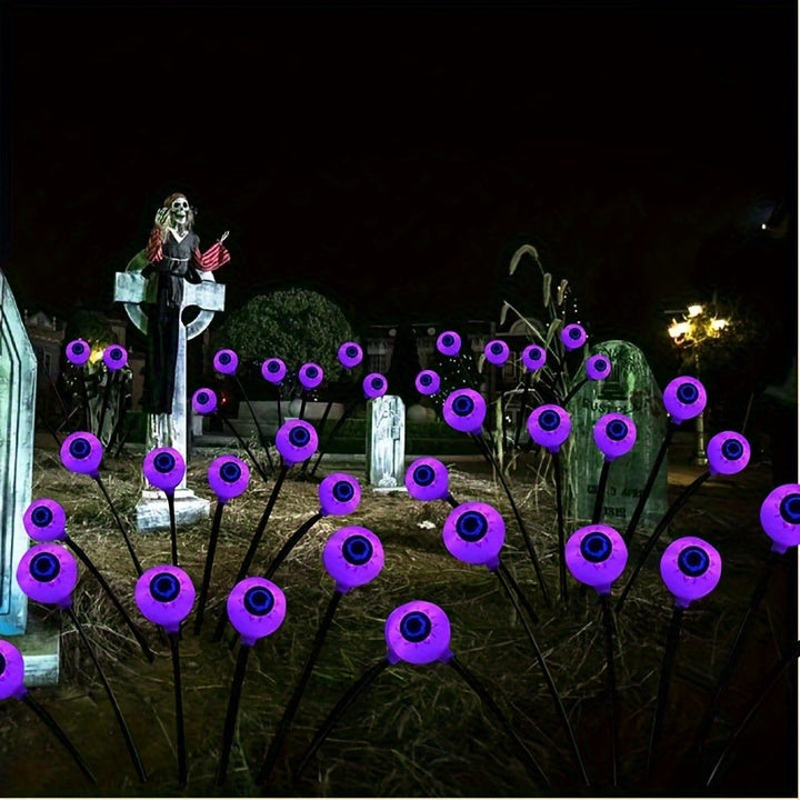 Solar Gartenlampen mit Leuchtenden Augen – Wetterfeste LED Gartenleuchten für Halloween 5