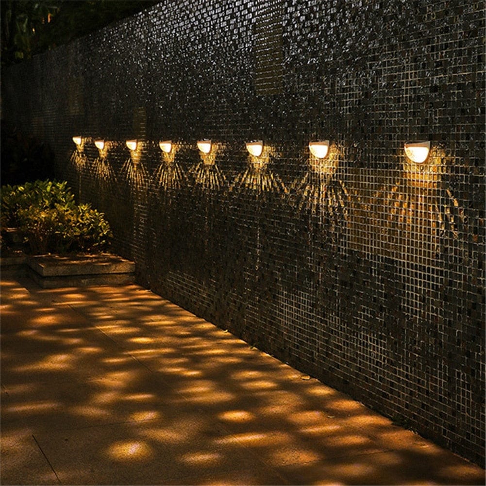 Solar Wandleuchte mit Sonnenlichteffekt – Wasserdichte LED Gartenlampe für 8 Stunden Beleuchtung 2
