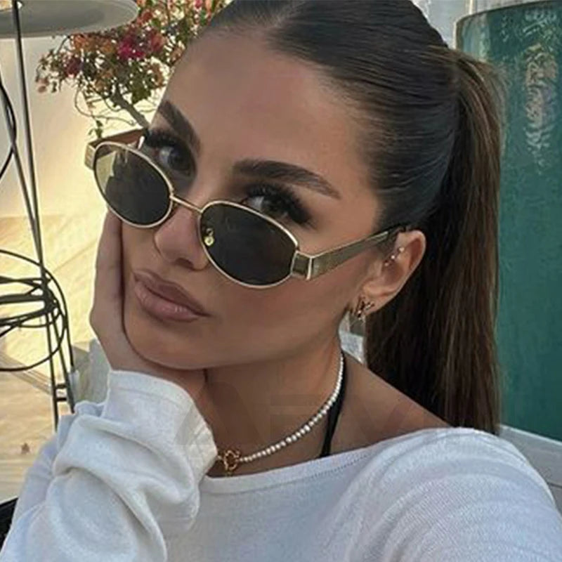 Sonnenbrille aus Metall - Einheitsgröße 5