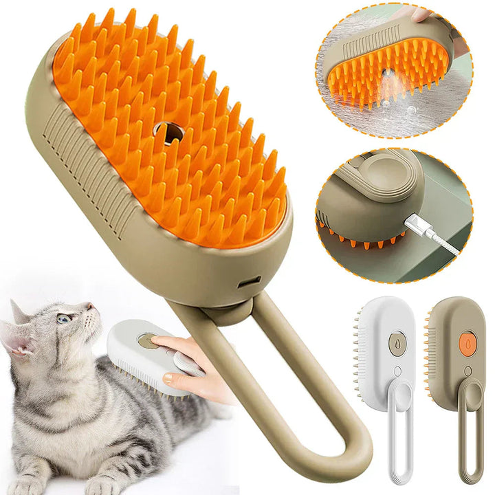SteamPet – 3-in-1 Elektrische Dampfbürste für Haustiere mit Massagefunktion 1